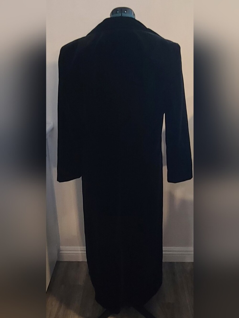 NWT JS Collections Vintage Black 100% Cotton Velvet Long Coat, Pinup Goth, Med - Picture 4 of 16